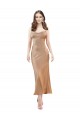 Sleeveless Cowl Neck Silk like Satin Rose Gold Midi Length Formal Evening Gown / Prom Dress / Bridesmaid Dress Cardiff